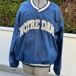 Vintage 90s Notre Dame Starter Pullover Windbreaker - Blue/Gold - Size M *FLAWS*
